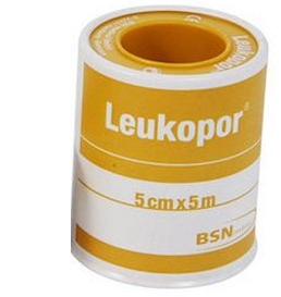 CEROTTO IN ROCCHETTO LEUKOPOR IPOALLERGENICO TESSUTO NON TESSUTO BIANCO 5X500 CM - Parafarmacia Mostacciano