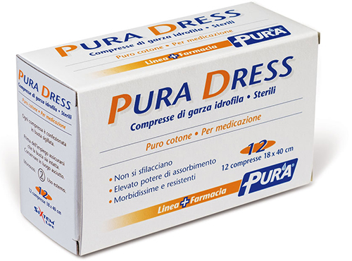 GARZA IDROFILA PURA DRESS 18X40CM 12 PEZZI - Parafarmacia Mostacciano