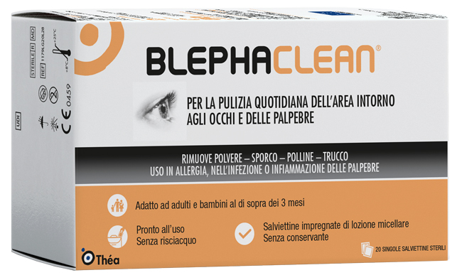 BLEPHACLEAN GARZE OCULARI STERILI A BASE DI ACIDO IALURONICO 20 PEZZI - Parafarmacia Mostacciano