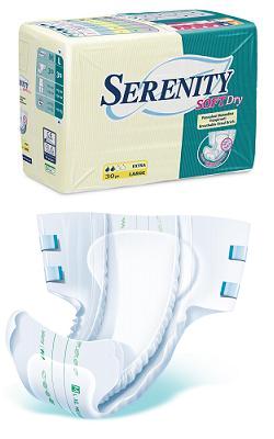 PANNOLONE PER INCONTINENZA SERENITY SOFTDRY FORMATO SUPER T AGLIA LARGE 30 PEZZI - Parafarmacia Mostacciano