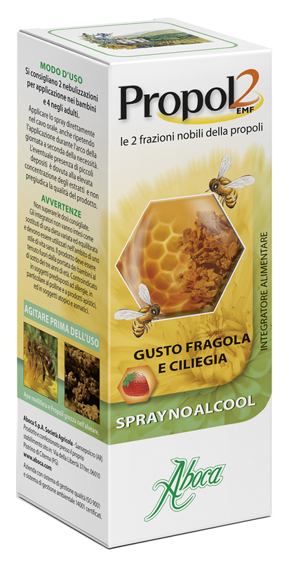 PROPOL2 EMF SPRAY NO ALCOOL FRAGOLA E CILIEGIA 30 ML - Parafarmacia Mostacciano