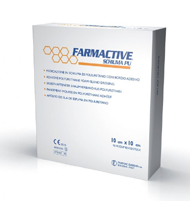 CEROTTO FARMACTIVE SCHIUMA IN POLIURETANO 10X10CM 10 PEZZI - Parafarmacia Mostacciano