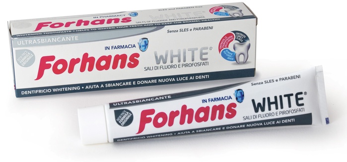 FORHANS SP WHITE DENTIF 75ML - Parafarmacia Mostacciano