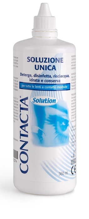 SOLUZIONE UNICA ISOTONICA PER LENTI A CONTATTO CONTACTA DA 360ML - Parafarmacia Mostacciano