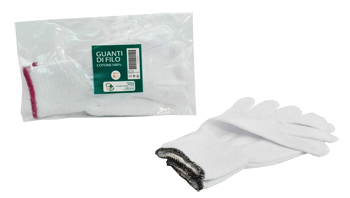 GUANTO DI FILO COTONE 100% BIANCO PER ALLERGIE DERMATOLOGICHE 7 1 PAIO - Parafarmacia Mostacciano