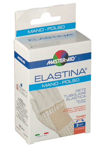 RETE TUBOLARE ELASTICA IPOALLERGENICA MASTER-AID ELASTINA MANO/POLSO 3 MT IN TENSIONE CALIBRO 3 CM - Parafarmacia Mostacciano