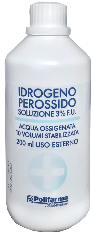 PEROSSIDO IDROGENO 3% 200 ML ACQUA OSSIGENATA 10 VOLUMI STABILIZZATA - Parafarmacia Mostacciano