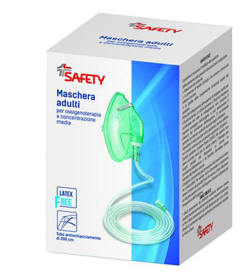 MASCHERA PER OSSIGENOTERAPIA CON TUBO 200CM - Parafarmacia Mostacciano