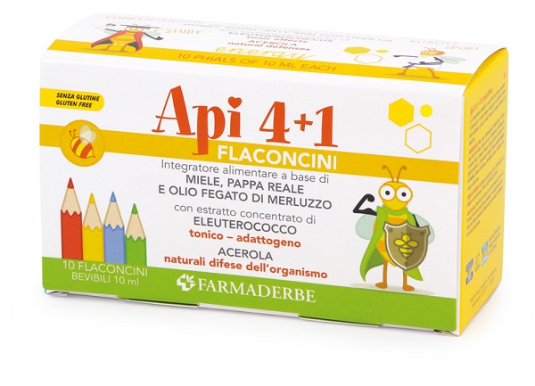 API 4+1 LIQUIDO 10 FLACONCINI 10 ML - Parafarmacia Mostacciano