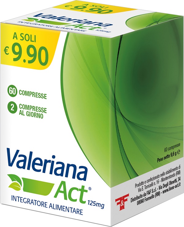 VALERIANA ACT 125 MG 60 COMPRESSE DA 125 MG - Parafarmacia Mostacciano