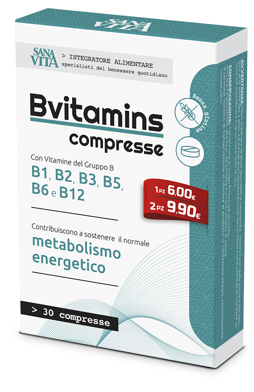 SANAVITA B-VITAMINS 30 COMPRESSE - Parafarmacia Mostacciano