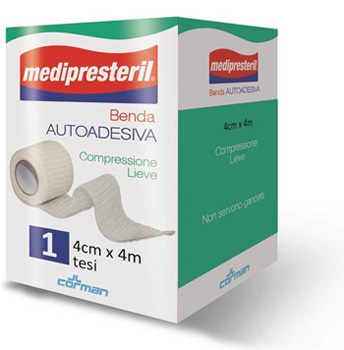 BENDA ADESIVA MEDIPRESTERIL 4X400CM - Parafarmacia Mostacciano