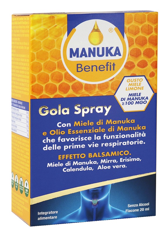 MANUKA BENEFIT GOLA SPRAY 20 ML - Parafarmacia Mostacciano