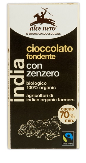 TAVOLETTA DI CIOCCOLATO FONDENTE BIO CON ZENZERO DELL'ECUADOR FAIRTRADE 50 G - Parafarmacia Mostacciano