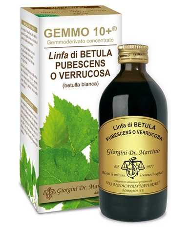 GEMMO 10+ BETULLA B LINFA 200 ML LIQUIDO ANALCOLICO - Parafarmacia Mostacciano