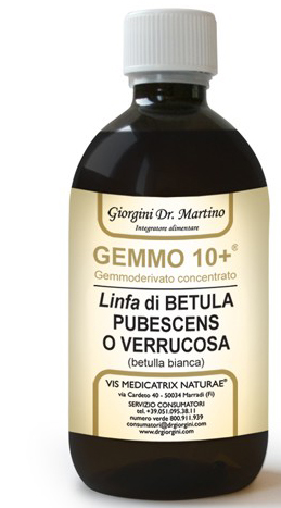 GEMMO 10+ BETULLA B LINFA 500 ML LIQUIDO ANALCOLICO - Parafarmacia Mostacciano
