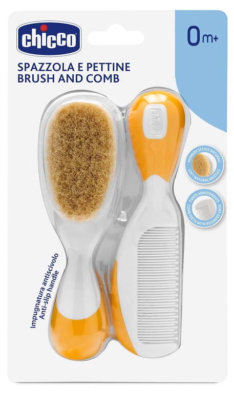 CHICCO SPAZZOLA + PETTINE ARANCIONE - Parafarmacia Mostacciano