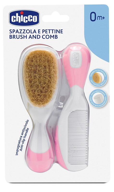 CHICCO SPAZZOLA + PETTINE ROSA - Parafarmacia Mostacciano