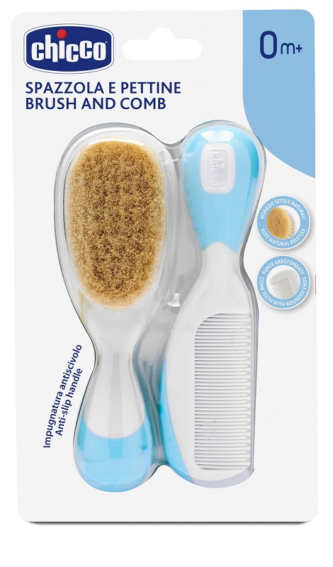 CHICCO SPAZZOLA + PETTINE AZZURRO - Parafarmacia Mostacciano