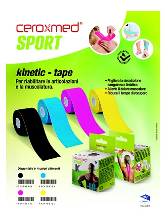 CEROXMED SPORT KINETIC TAPE BLU 1 PEZZO - Parafarmacia Mostacciano