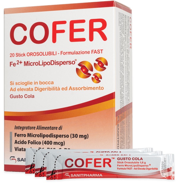 COFER 20 STICK OROSOLUBILI GUSTO COLA - Parafarmacia Mostacciano