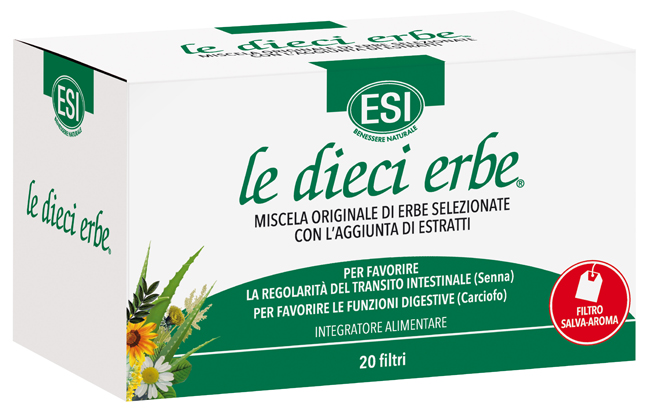 ESI LE DIECI ERBE TISANA 20 FILTRI - Parafarmacia Mostacciano