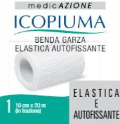 BENDA GARZA ELASTICA ICOPIUMA AUTOFISSANTE CM 10 X 20 MT - Parafarmacia Mostacciano