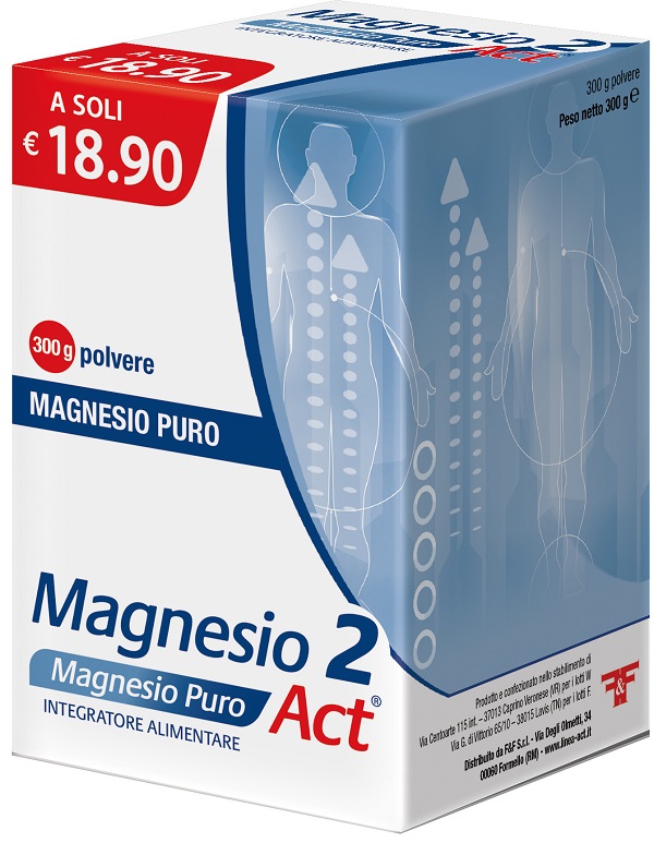 MAGNESIO 2 ACT PURO POLVERE 300 G - Parafarmacia Mostacciano