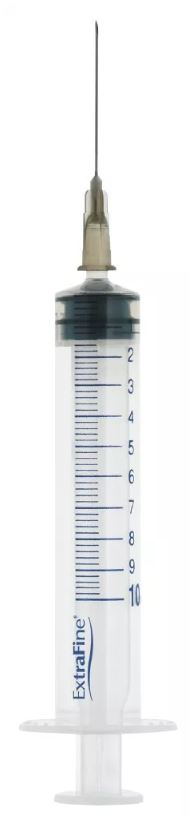 SIRINGA EXTRAFINE IPODERMICA 10 ML AGO 12 GAUGE 22 - Parafarmacia Mostacciano