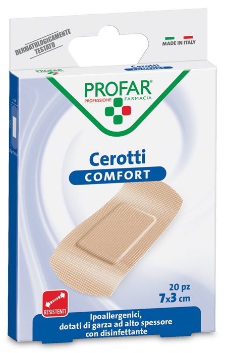CEROTTO COMFORT GRANDE 7X3 CM 20 PEZZI PROFAR - Parafarmacia Mostacciano