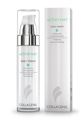COLLAGENIL ACTIVE MAT DAILY CREAM SEBOREGOLATRICE/PURIFICANTE PER LA PELLE DEL VISO FLACONE 50 ML - Parafarmacia Mostacciano