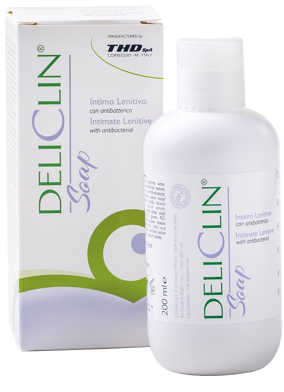 DELICLIN SOAP DETERGENTE INTIMO LENITIVO CON ANTIBATTERICO 200 ML - Parafarmacia Mostacciano