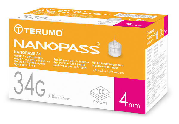 AGO PER PENNA DA INSULINA NANOPASS GAUGE 34 LUNGHEZZA 4 MM 100 PEZZI - Parafarmacia Mostacciano