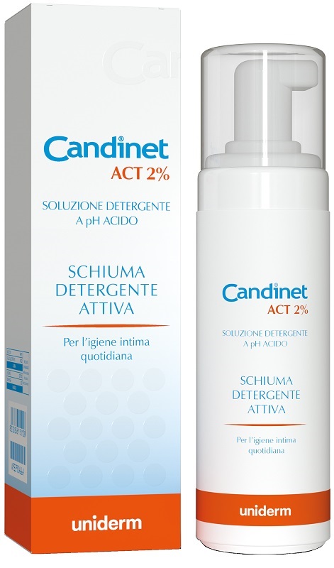 CANDINET ACT 2% SCHIUMA DETERGENTE ATTIVA 150 ML - Parafarmacia Mostacciano