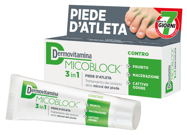 DERMOVITAMINA MICOBLOCK 3 IN 1 PIEDE D'ATLETA 30 ML - Parafarmacia Mostacciano