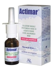 ACTIMAR SOLUZIONE NASALE SPRAY SALINA 3% CON ACIDO IALURONICO + MSM 20 ML CON EROGATORE - Parafarmacia Mostacciano