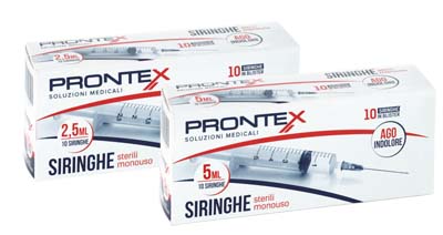 SIRINGA PRONTEX 5 ML AGO IND 10 PEZZI - Parafarmacia Mostacciano