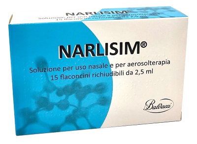 NARLISIM SOLUZIONE PER USO NASALE E AEROSOLTERAPIA 15 FLACONCINI RICHIUDIBILI DA 2,5 ML L'UNO - Parafarmacia Mostacciano