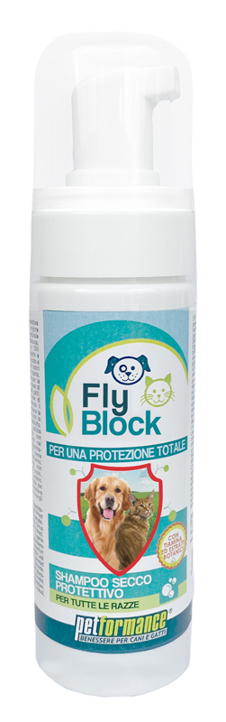 FLYBLOCK SHAMPOO SECCO CANI/GATTI 150 ML - Parafarmacia Mostacciano