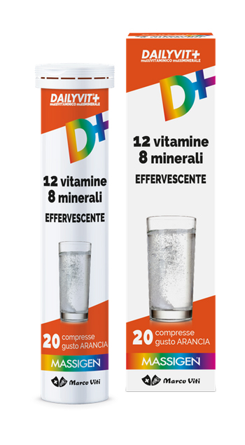 DAILYVIT+ 12 VITAMINE 8 MINERALI EFFERVESCENTE 20 COMPRESSE - Parafarmacia Mostacciano
