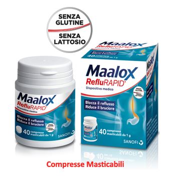 MAALOX REFLURAPID 40 COMPRESSE MASTICABILI - Parafarmacia Mostacciano