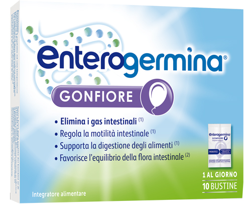 ENTEROGERMINA GONFIORE 10 BUSTINE BIPARTITE - Parafarmacia Mostacciano