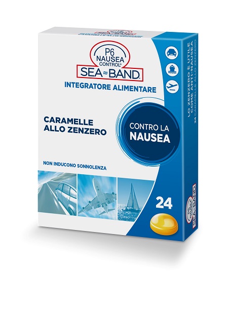 P6 NAUSEA CONTROL SEA BAND CARAMELLE ANTINAUSEA VIAGGIO ALLO ZENZERO 24 PEZZI - Parafarmacia Mostacciano