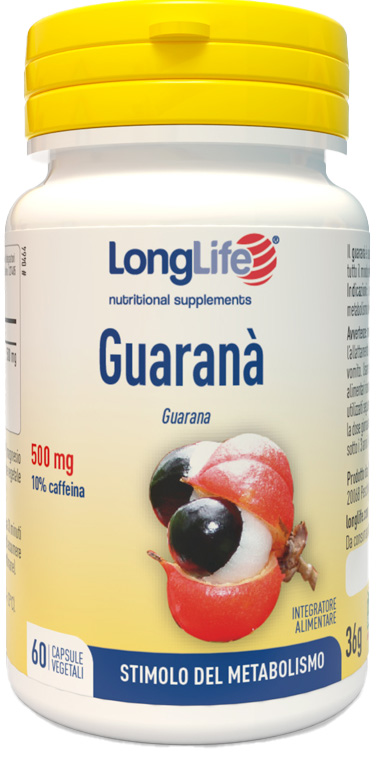 LONGLIFE GUARANA 60 CAPSULE VEGETALI - Parafarmacia Mostacciano
