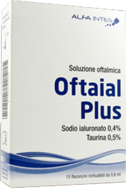 SOLUZIONE OFTALMICA OFTAIAL PLUS ACIDO IALURONICO 0,4% E TAURINA 15 FLACONCINI RICHIUDIBILI DA 0,6 ML - Parafarmacia Mostacciano