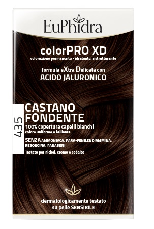 EUPHIDRA COLORPRO XD 435 CASTANO FONDENTE GEL COLORANTE CAPELLI IN FLACONE + ATTIVANTE + BALSAMO + GUANTI - Parafarmacia Mostacciano