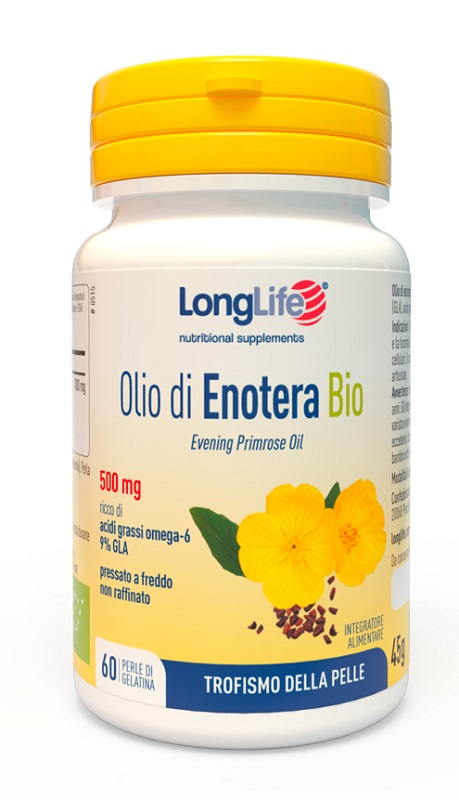 LONGLIFE OLIO ENOTERA BIO 60 PERLE 500 MG - Parafarmacia Mostacciano