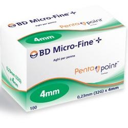 AGO PER PENNA DA INSULINA BD MICROFINE PENTAPOINT GAUGE 32 4 MM 100 PEZZI - Parafarmacia Mostacciano