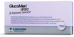 STRISCE MISURAZIONE CHETONEMIA GLUCOMEN AREO B-KETONE SENSOR 10 PEZZI - Parafarmacia Mostacciano