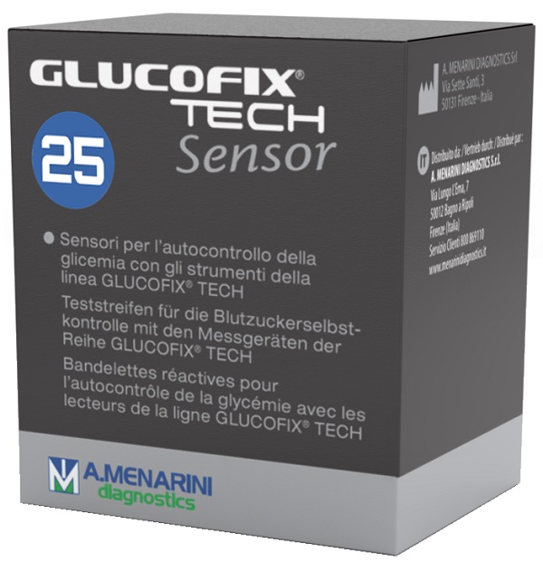 STRISCE MISURAZIONE GLICEMIA GLUCOFIX TECH SENSOR 25 PEZZI - Parafarmacia Mostacciano